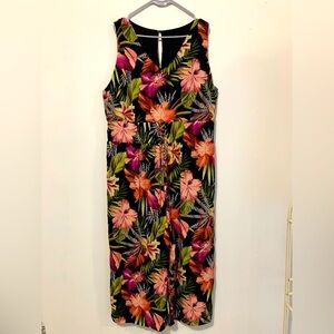 Thalia Sodi Floral print Jumpsuit sz XXL